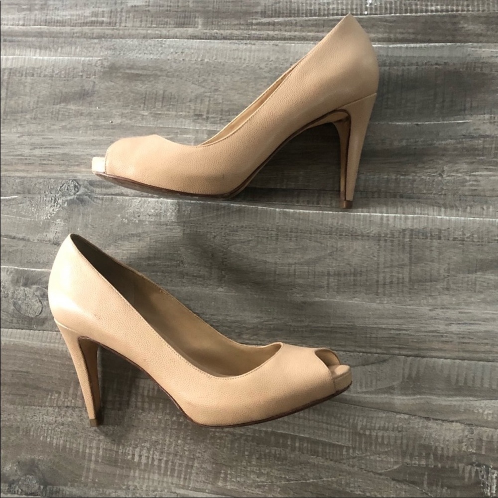 Cole Haan Nike Air Nude Stiletto Peep Toe Heels